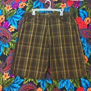 MEN'S BILLABONG SHORTS CASUAL PLAID SHORTS MENS SIZE 36 WAIST SKATEBOARD SURFER